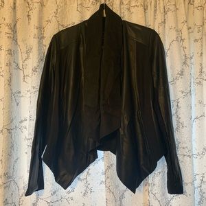 Nordstrom black leather cardigan/jacket